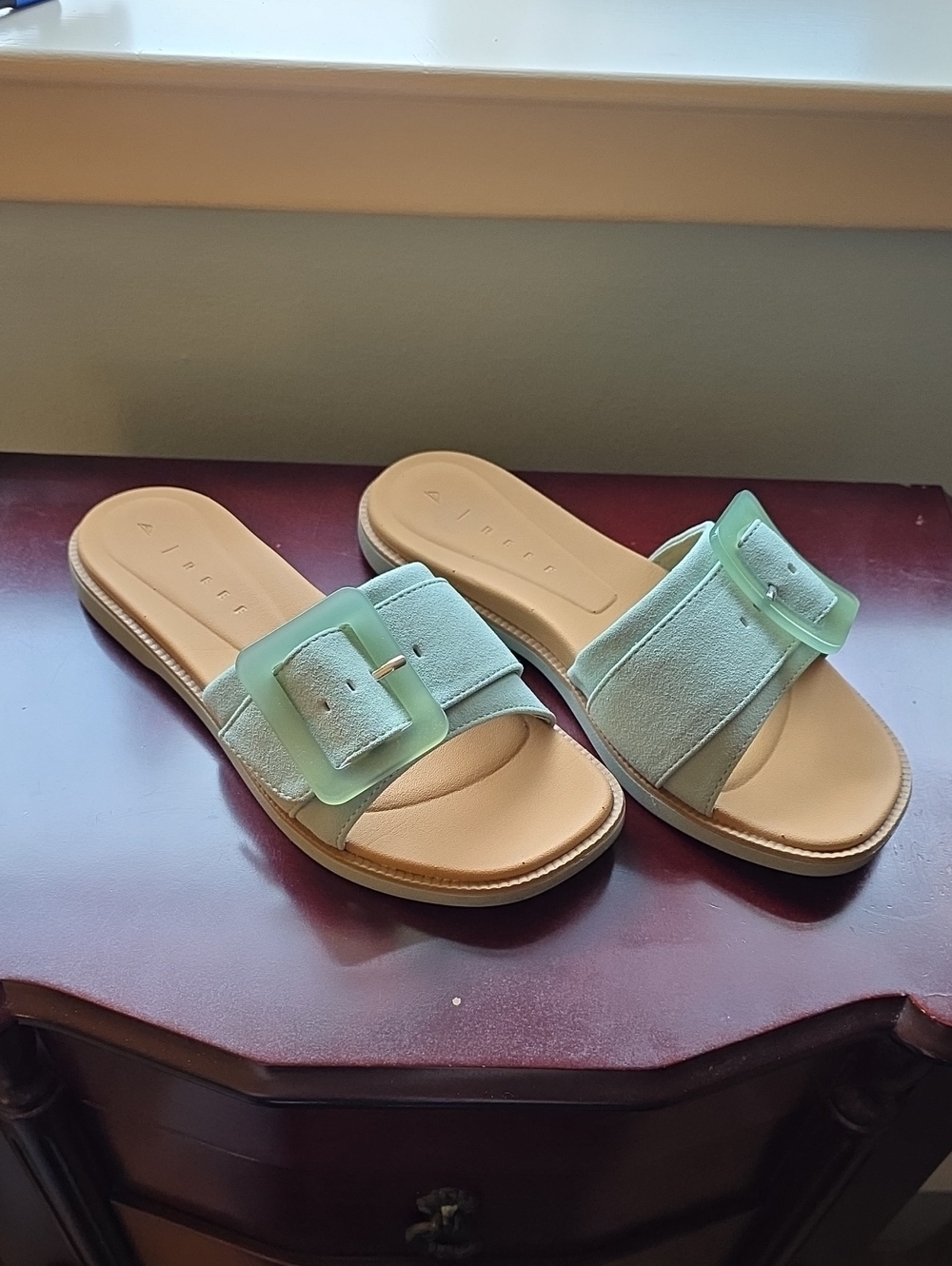 Reef Mint/Sage Buckle Sandal